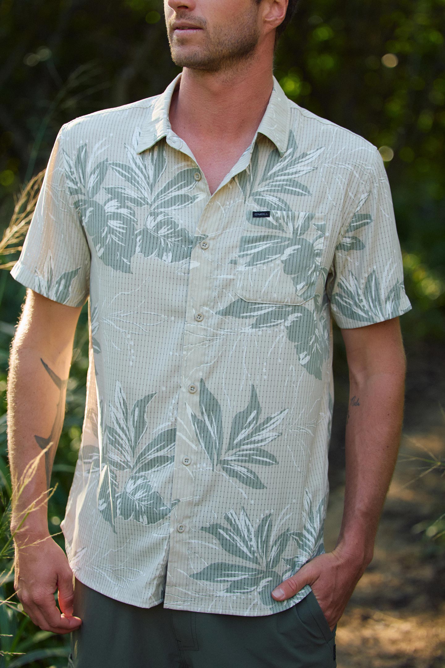 TRVLR Perforated Printed Standard Fit Shirt - Image 7