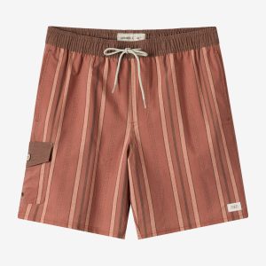 Hermosa Retro Elastic Waist 17 Swim Trunks