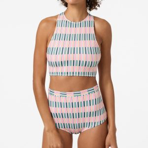 Performance Surf Glenwood High Neck Printed Active Bikini Top